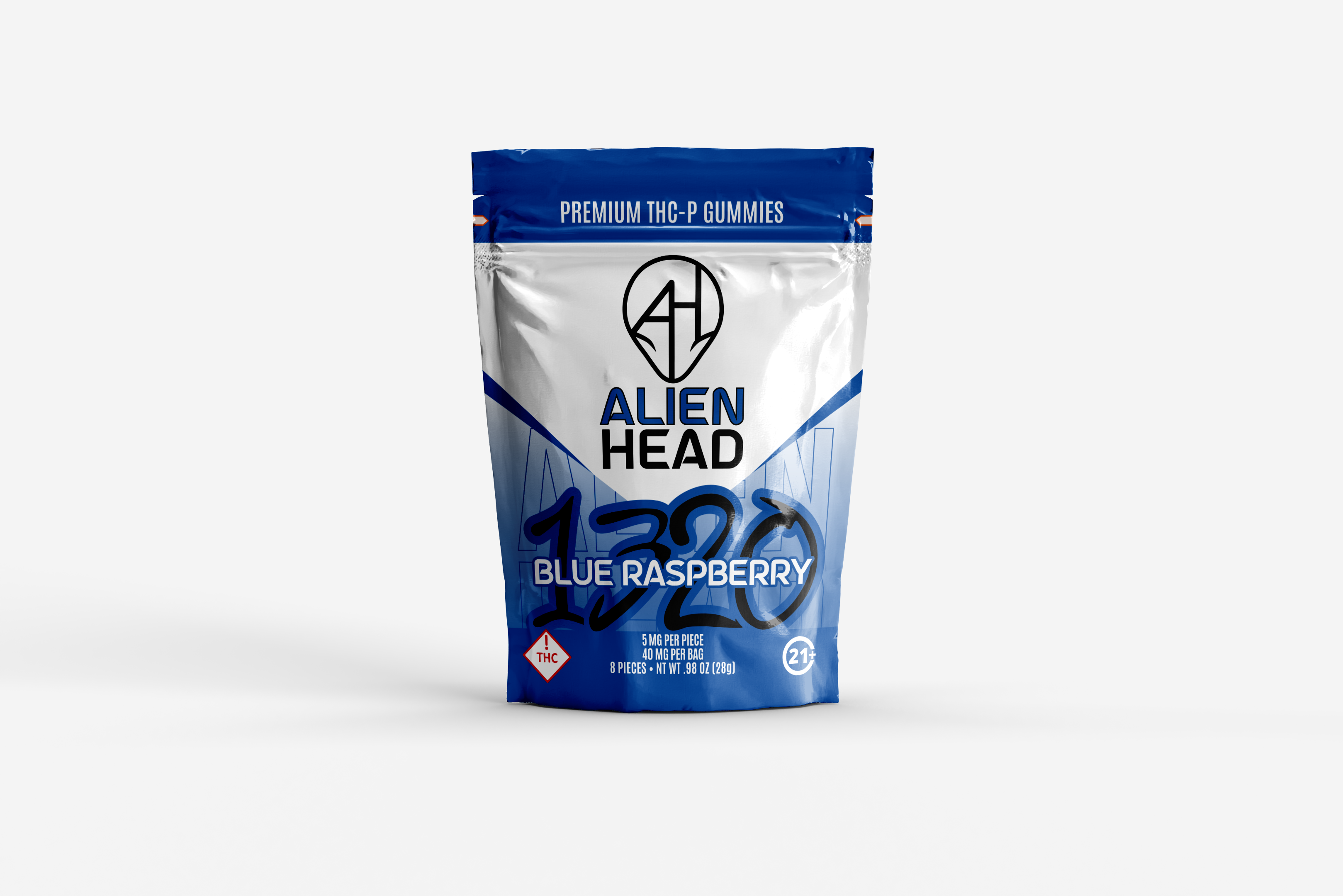 Alien Head 5mg THCP Gummies -Blue Razz