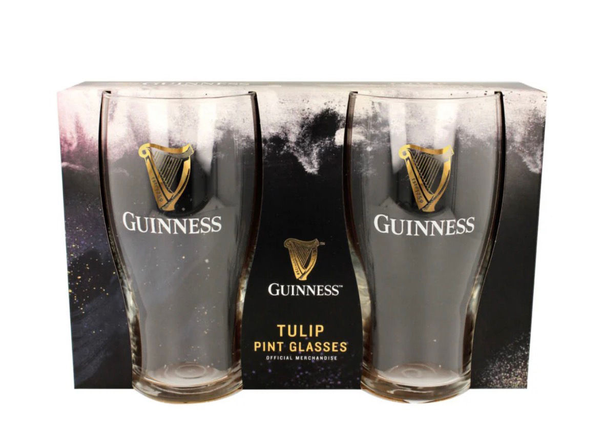 Guinness Tulip Pint Glasses Set of 2