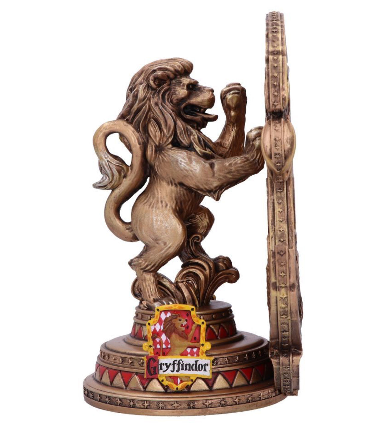 Bronze lion statue, Gryffindor crest