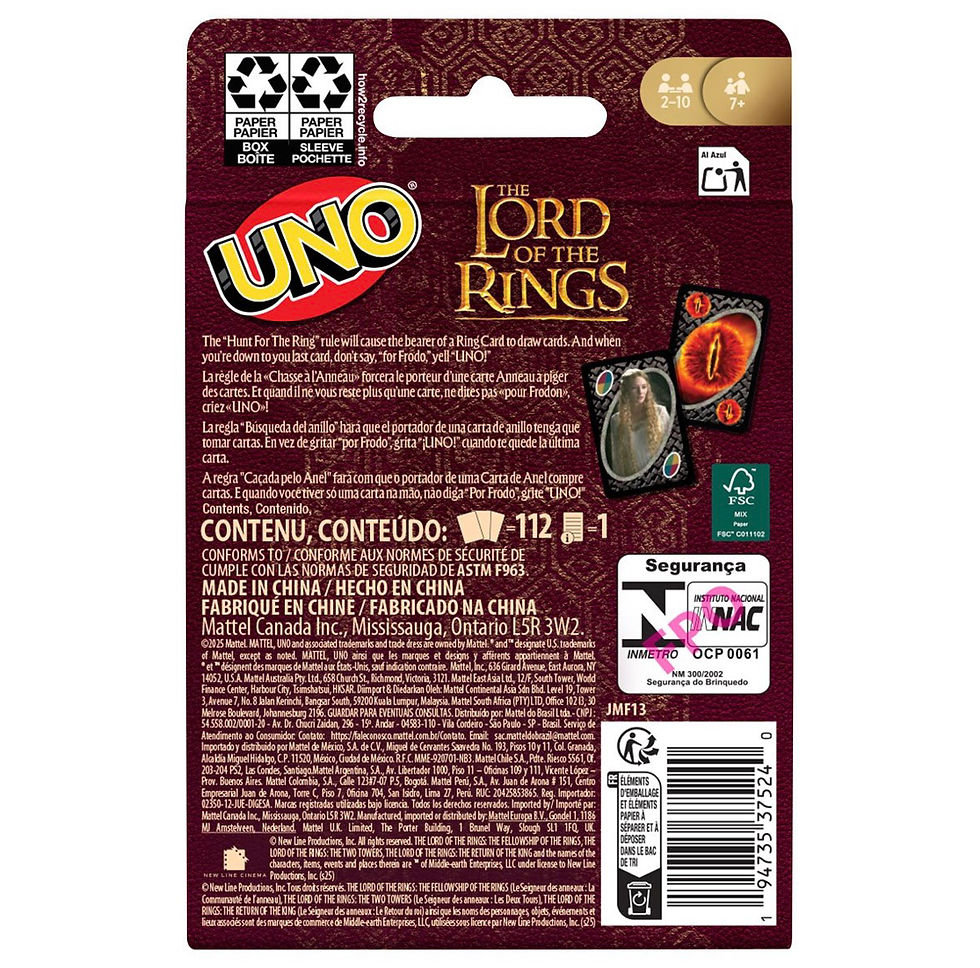 Thumbnail: LOTR Uno Card Game