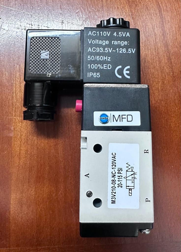 Thumbnail: Bimba MFD M3V210-06-NC-24VDC Valve.