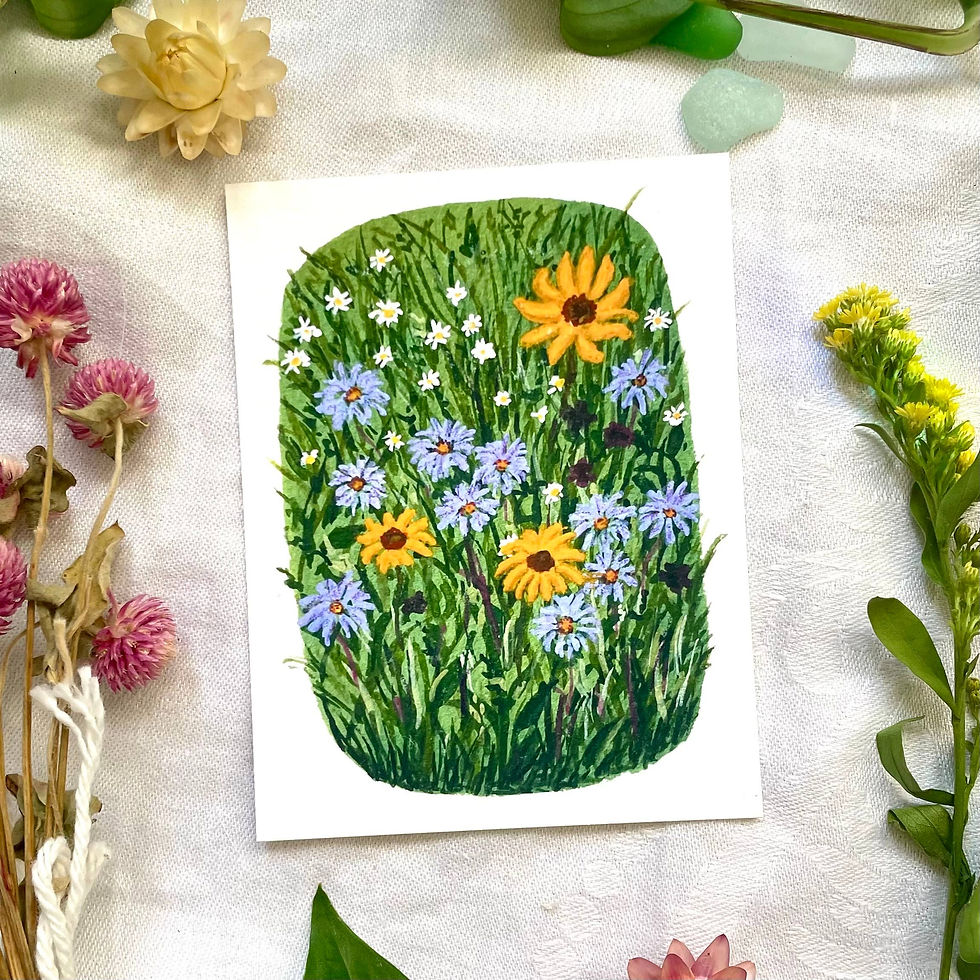 Thumbnail: Lilly Carr Art - Asteraceae Mini Print
