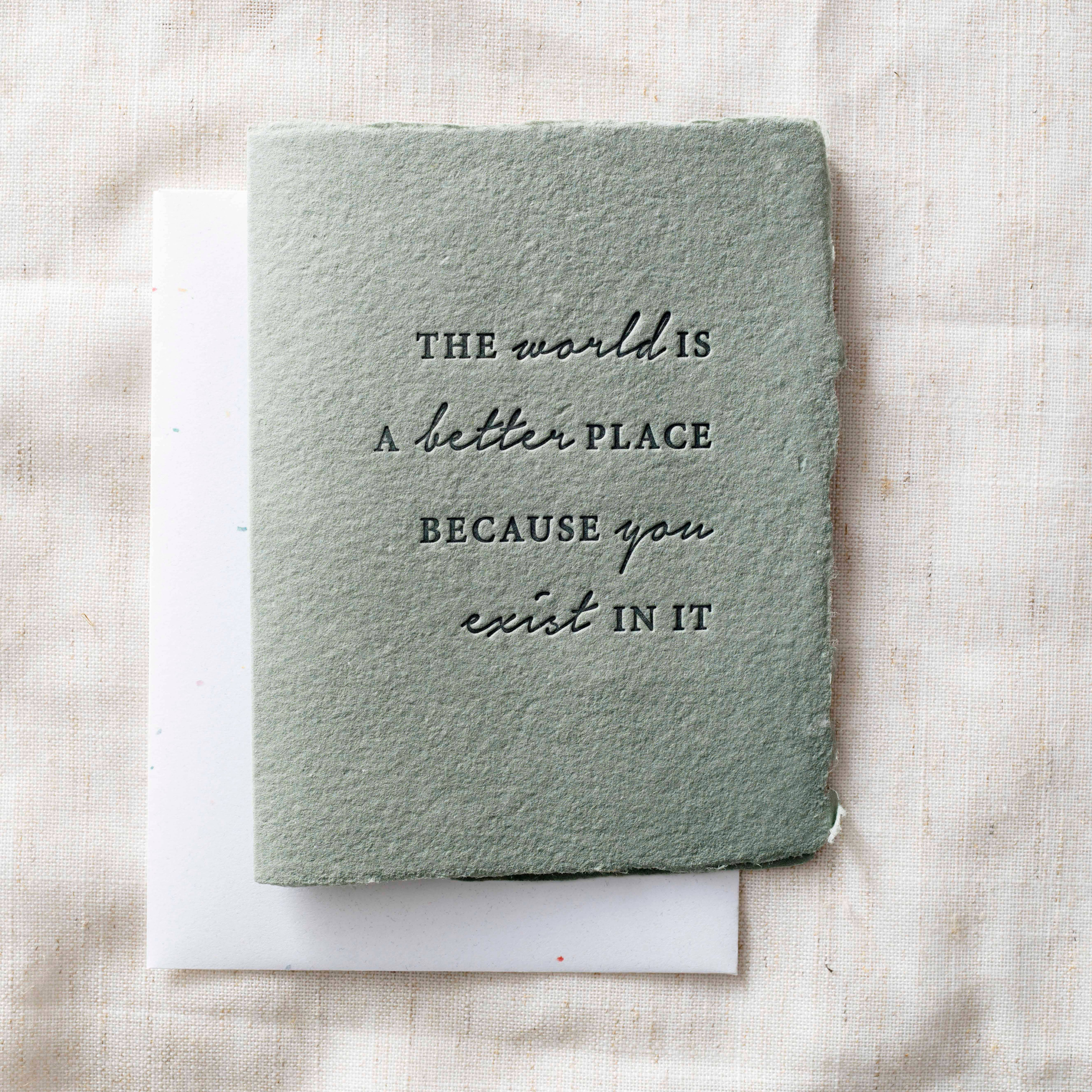 Paper Baristas - The World is Better BC You Exist Card