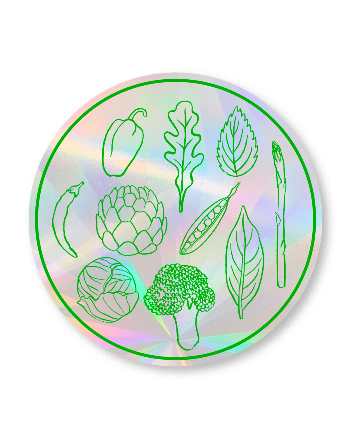 Bon Femmes - Veggies Sun Catcher Rainbow Maker Decal