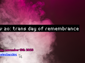 Trans Day of Remembrance - TDoR
