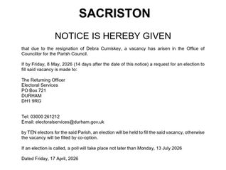 Notice of Vacancy