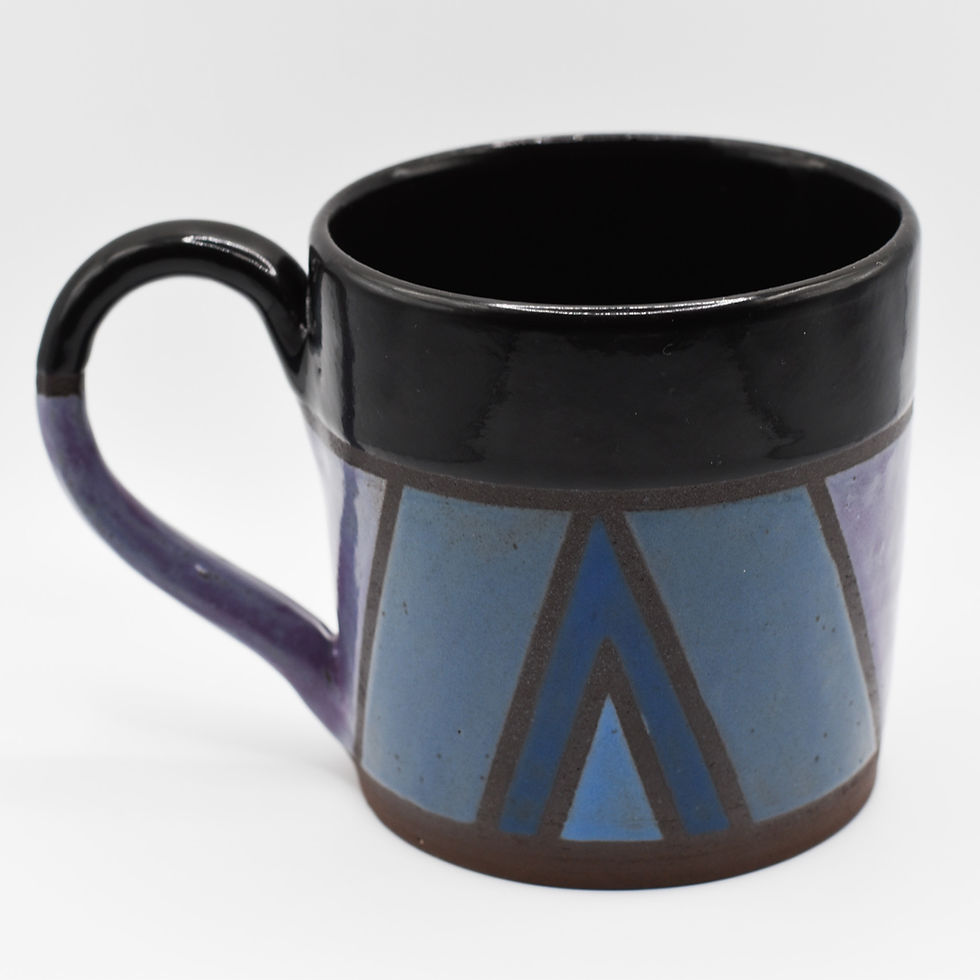 Colorful triangle mug - blue