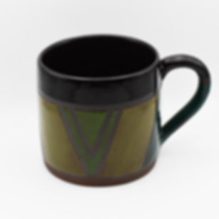 Colorful triangle mug - green