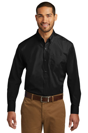 Thumbnail: Licensed Kairos Inside Logo W100 Long Sleeve Carefree Poplin Shirt