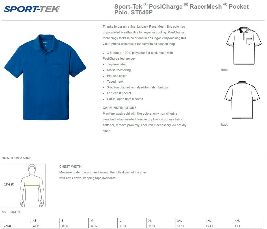 Thumbnail: Licensed Kairos Inside ST640P  Sport-Tek® PosiCharge® RacerMesh® Pocket Polo
