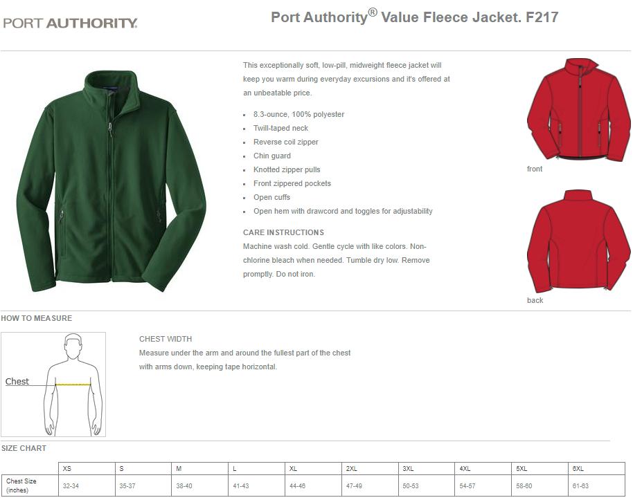 Thumbnail: Licensed Kairos Inside Men's F217 Full-zip Value Fleece Jacket