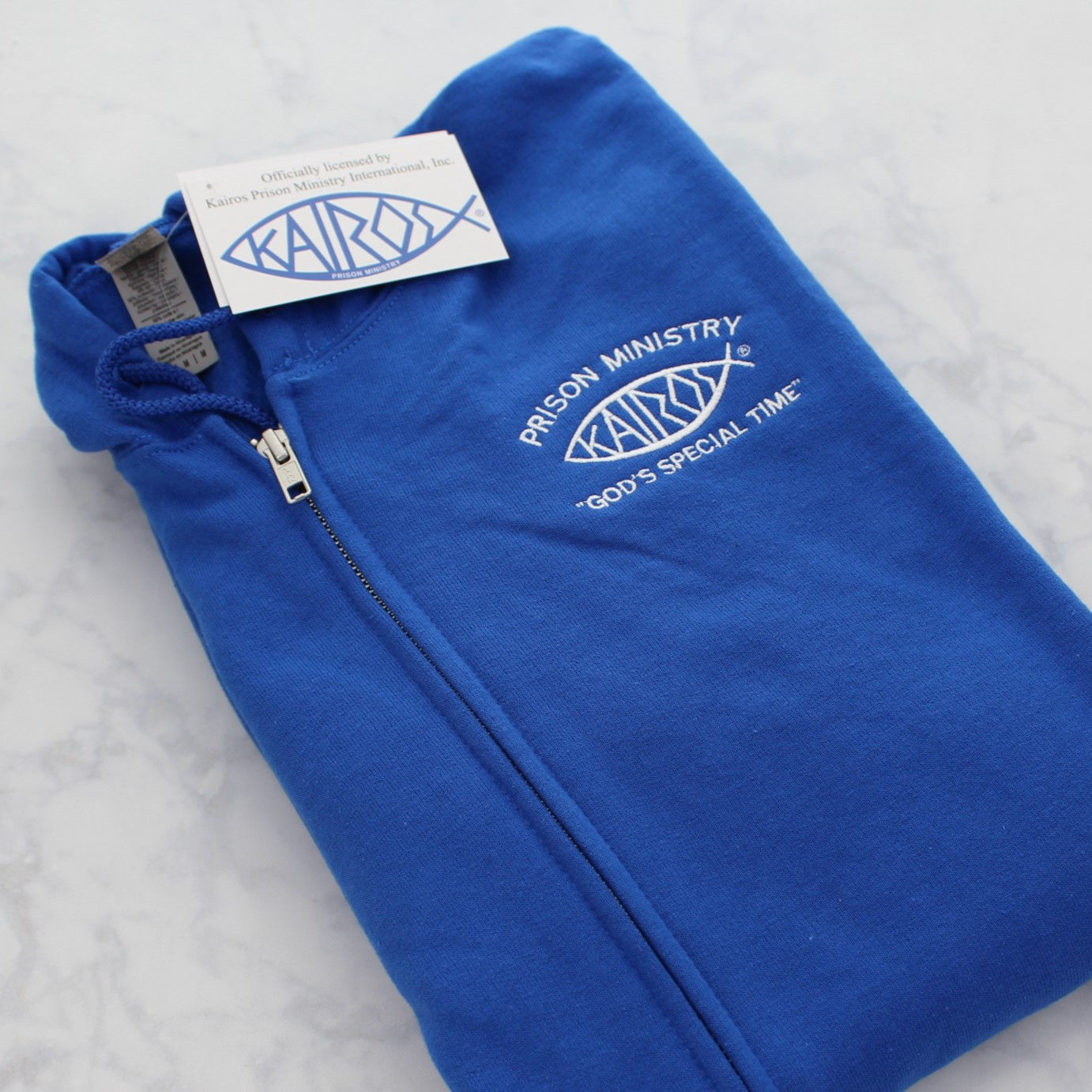 Licensed Kairos Prison Ministry Adult Full Zip Hooded Sweatshirt