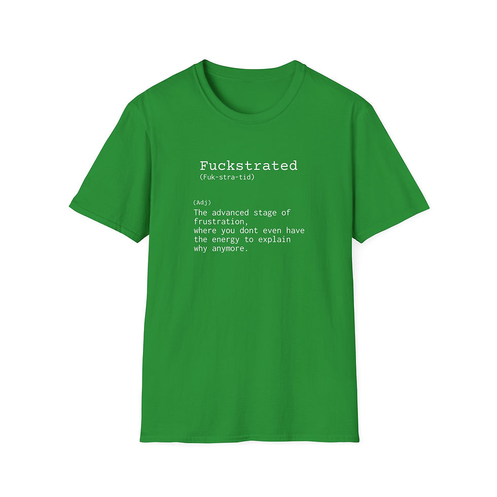 Thumbnail: Fuckstrated Definition T-Shirt — Funny Sarcastic Graphic Tee for Frustration