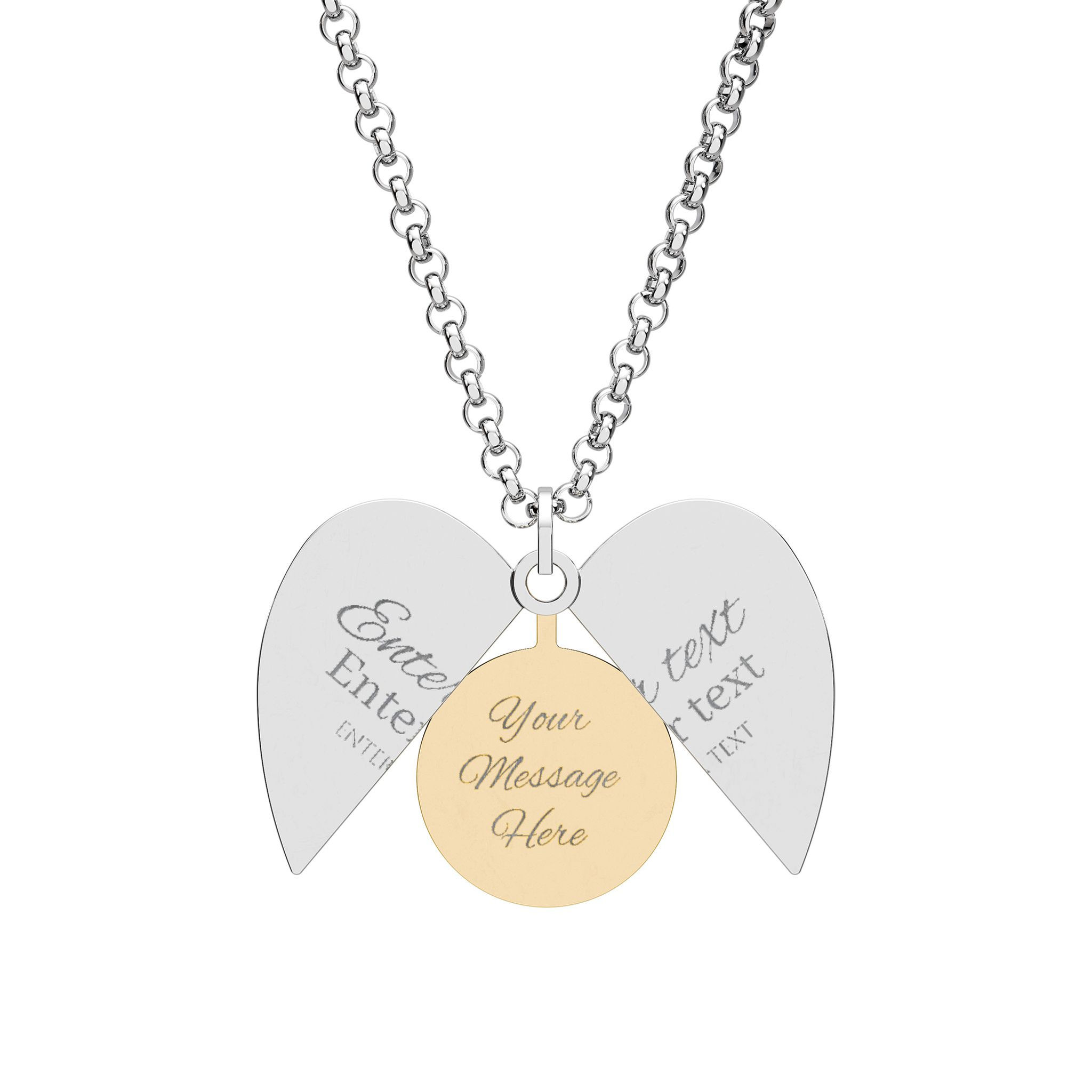 Hidden Message Heart Necklace — Engraved Secret Message Locket