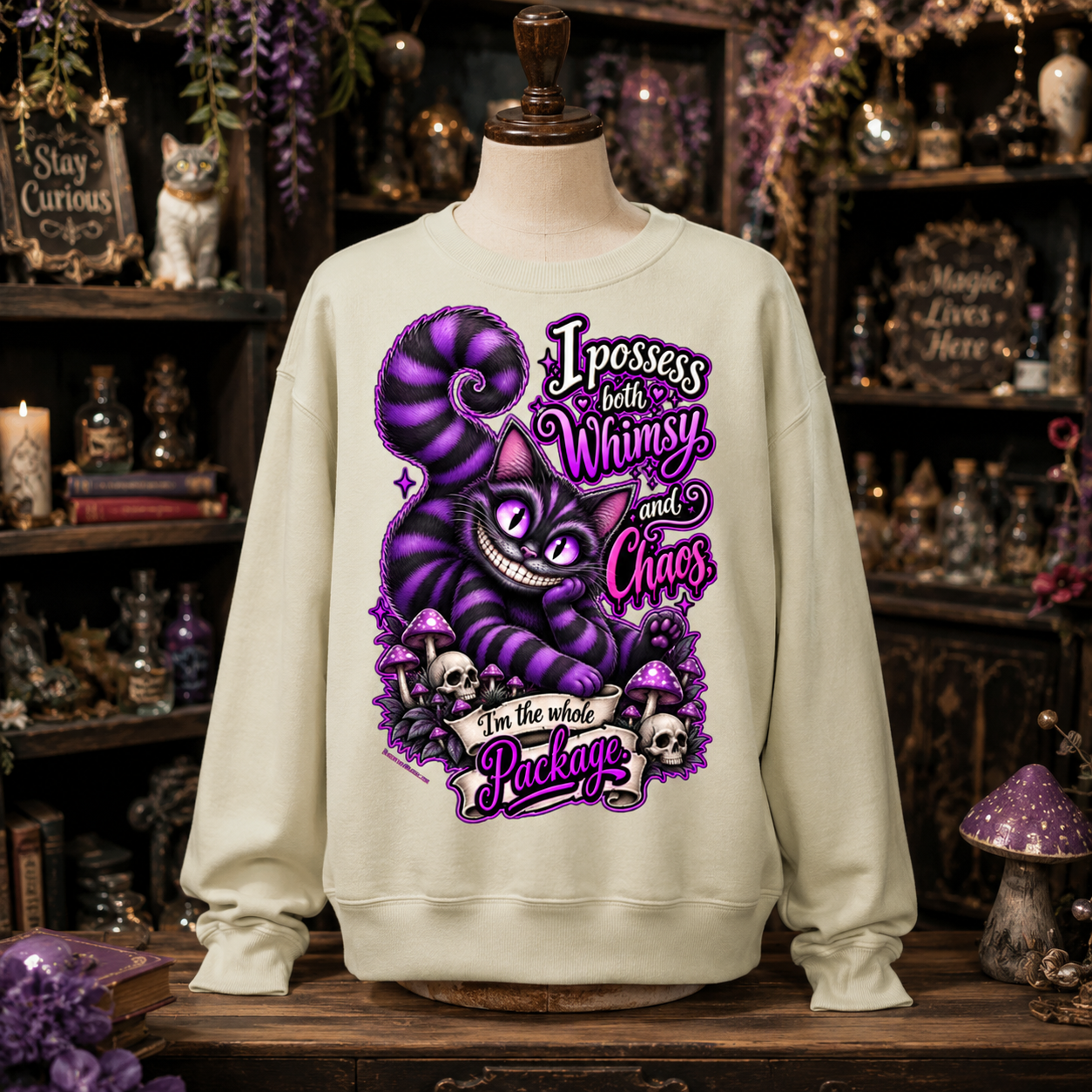 I possess both Whimsy and chaos Classic Unisex Cotton Sweatshirt