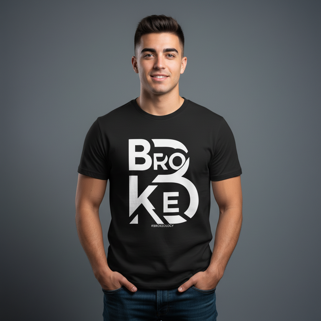Broke Bold Graphic T-Shirt — Streetwear Typography Tee