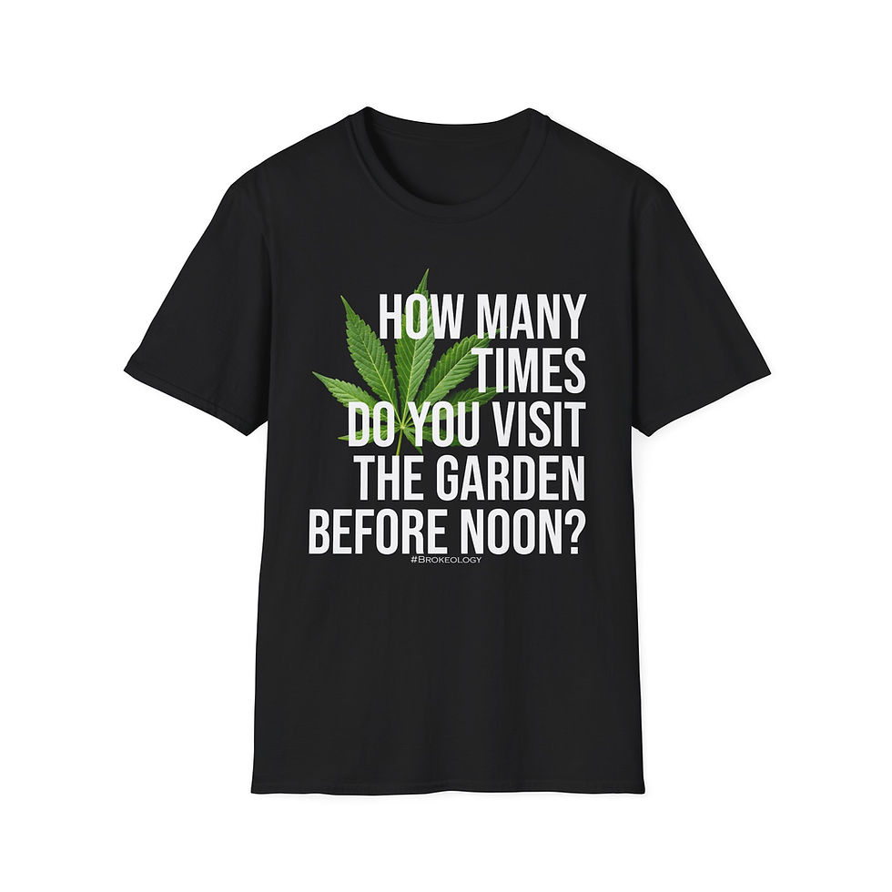 Thumbnail: How Many Times Do You Visit the Garden Before Noon? pot leaf T-Shirt