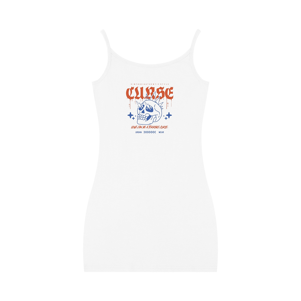 Thumbnail: Dress w/ graphic-logo-design from Brokeology Designs white front