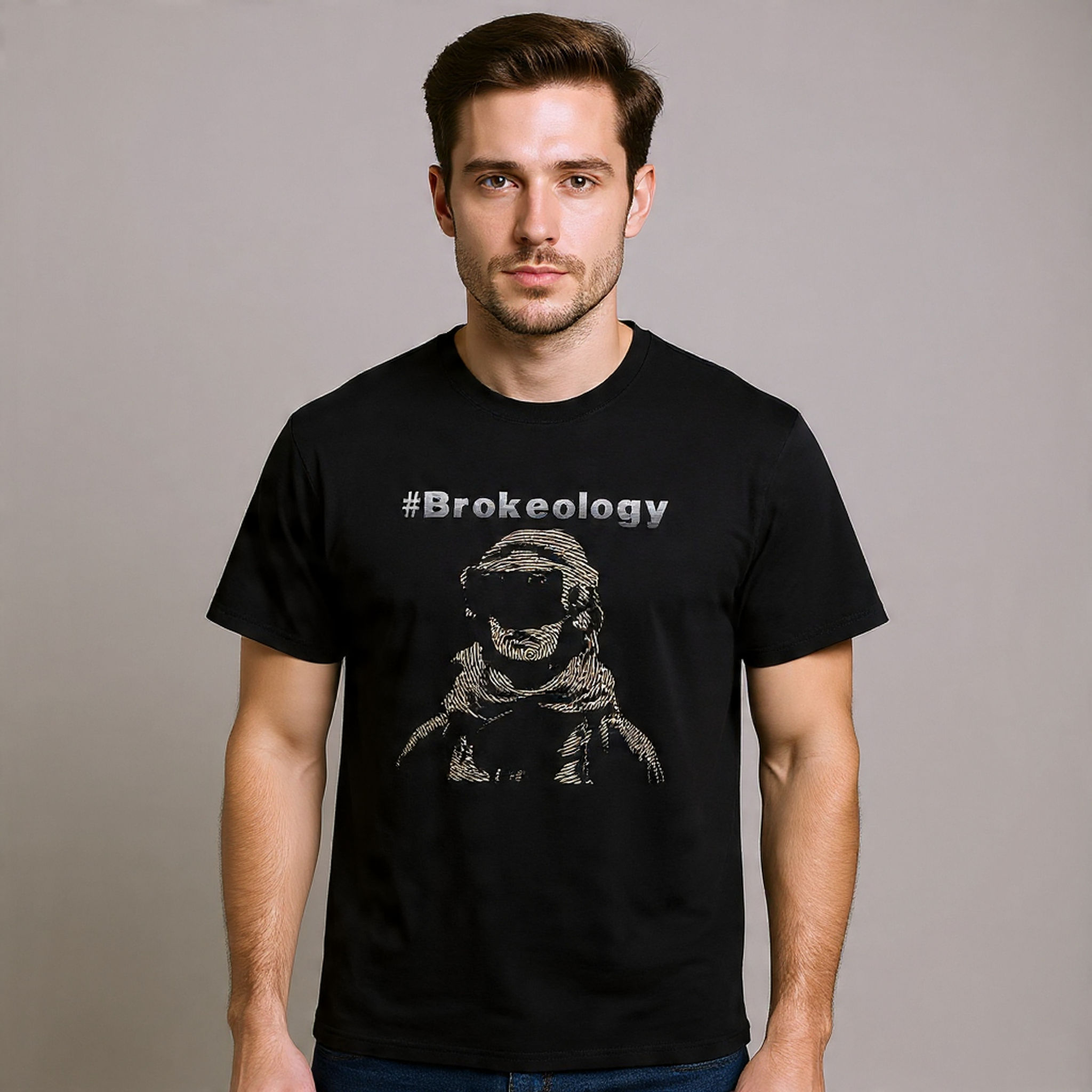#Brokeology T-Shirt — Y2K Retro Astronaut Graphic Tee