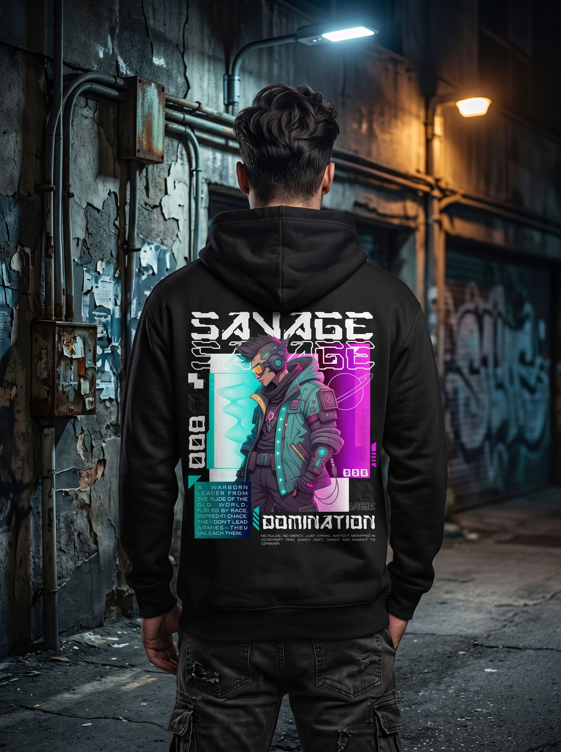 Savage Domination Streetwear Unisex Graphic Cotton Hoodie