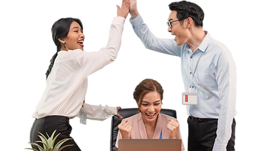 asian-business-team-smile-raise-hands-up-celebration-feeling-happy-complete-finish-job-tea