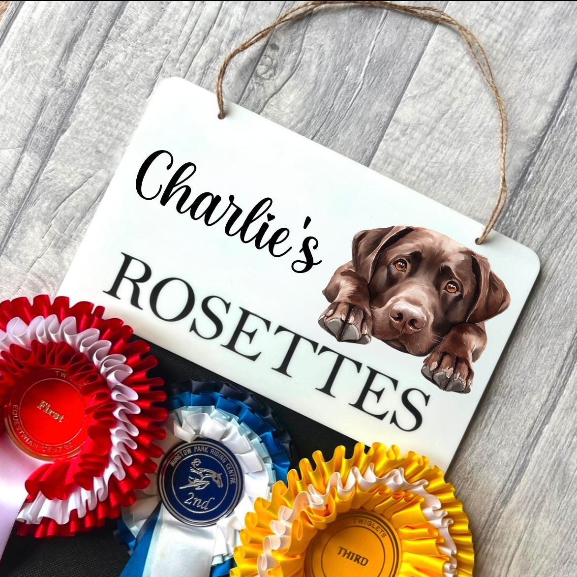 Dog rosette holder