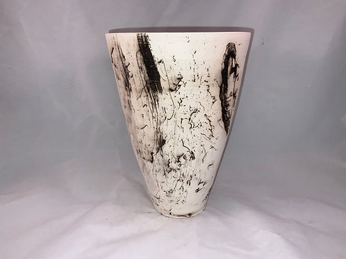 Horse Hair Raku vase