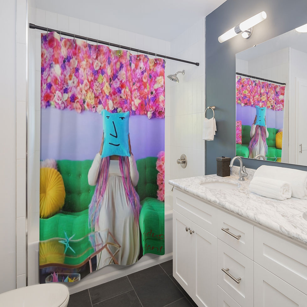 Thumbnail: UX Unicorn Queen Casa Shower Curtain by Industry Plant x #TDAF @AutoPaybump 