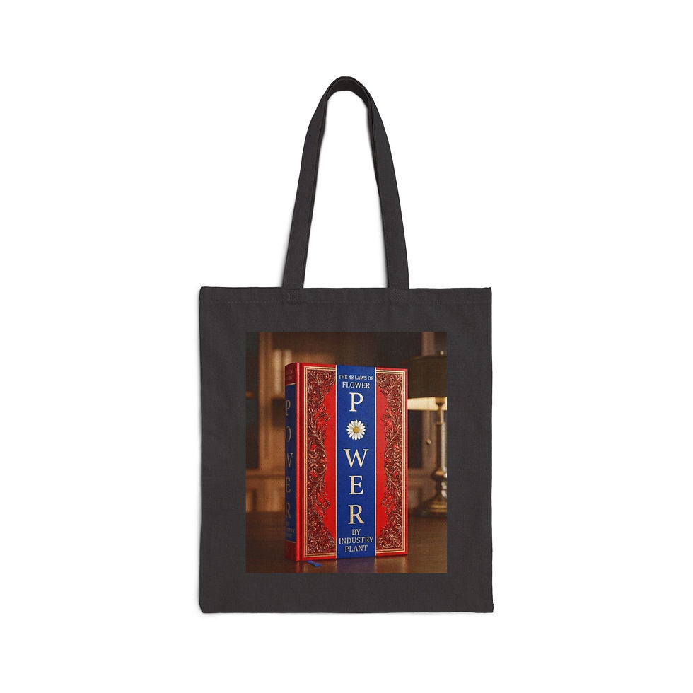 Thumbnail: 48 LAWS of FLOWER POWER Book Cover Canvas Tote by Industry Plant @AutoPaybump