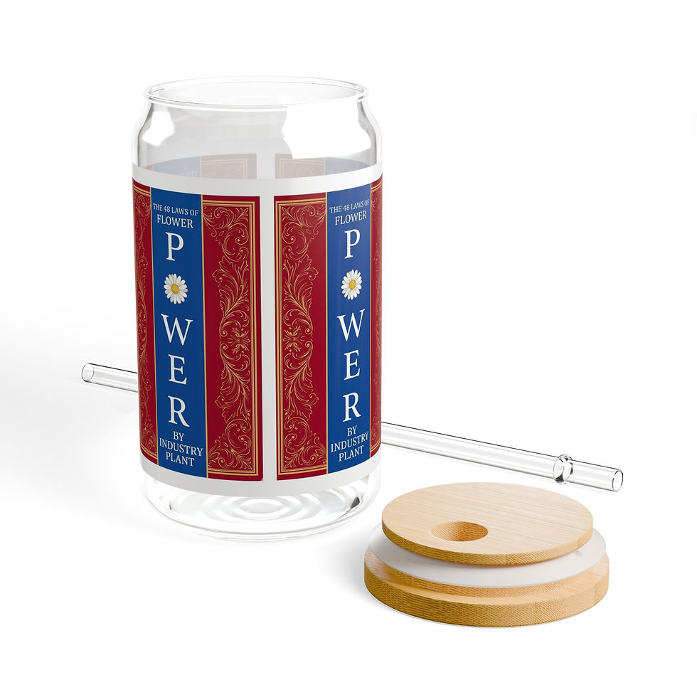 Thumbnail: 48 LAWS of FLOWER POWER Bamboo Lid Sipper Glass by Industry Plant @AutoPaybump