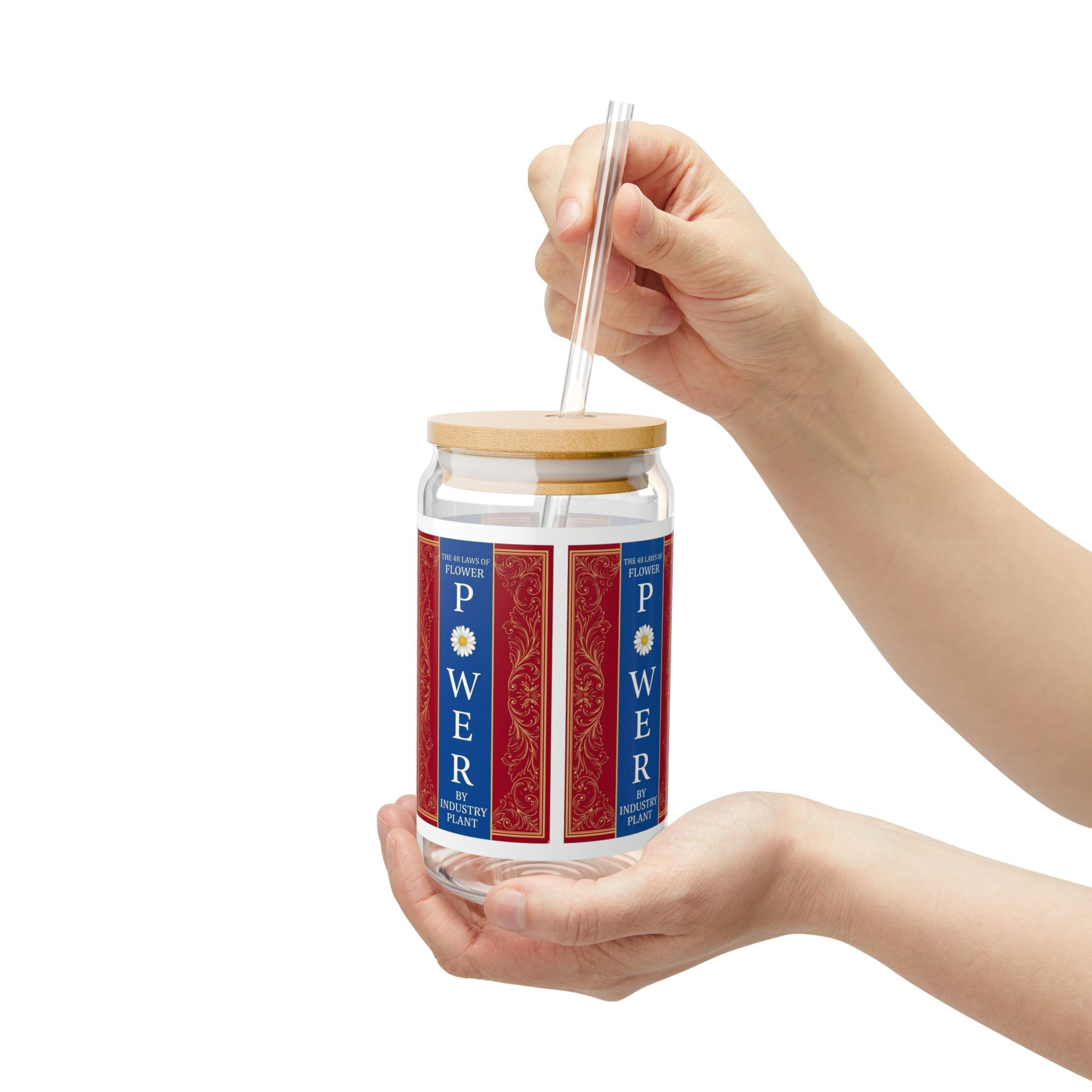 48 LAWS of FLOWER POWER Bamboo Lid Sipper Glass by Industry Plant @AutoPaybump