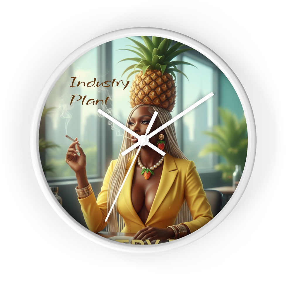 Thumbnail: OSHUN EXHALES Cannabis Smoker Wall Clock by Industry Plant @AutoPaybump  