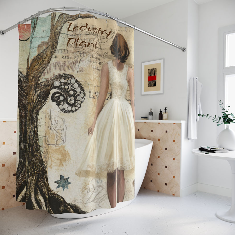 Thumbnail: A TREE TREATY NEGOTIATION STAND OFF Shower Curtain by Industry Plant