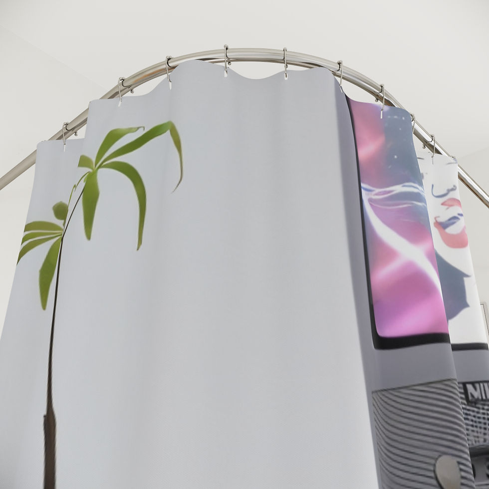 Thumbnail: WEED TV Shower Curtain by Industry Plant