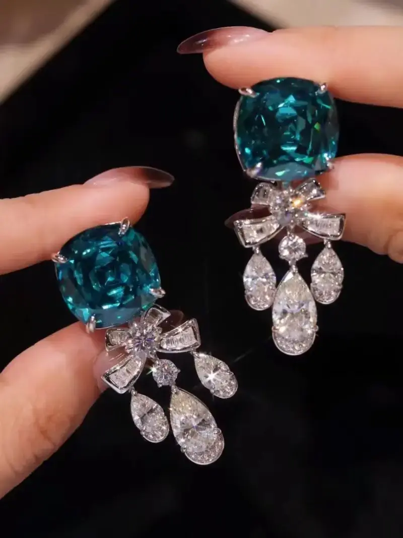 Thumbnail: ZOCA 925 Silver Jewelry Certified Luxury Fine Jewelry Sets w/ Ring & Necklace