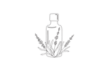 Lavender oil line drawing