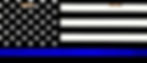 Police Flag with Blue stripe