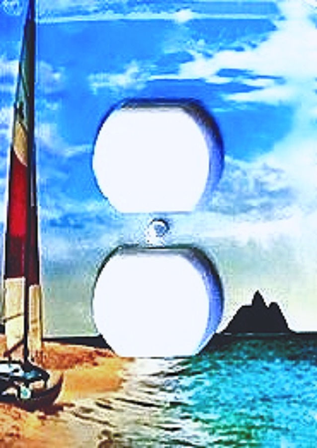 Thumbnail: Light Switch Plate Cover Sailboat on a Beach Outlet Cover