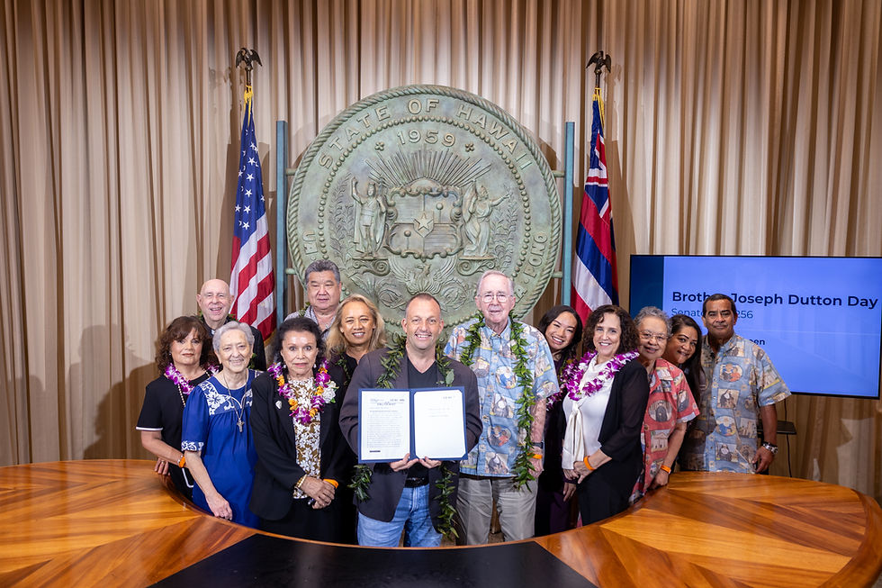 GOVERNOR GREEN SIGNS LEGISLATION RECOGNIZING THE WORK OF BROTHER JOSEPH DUTTON OF MOLOKAʻI