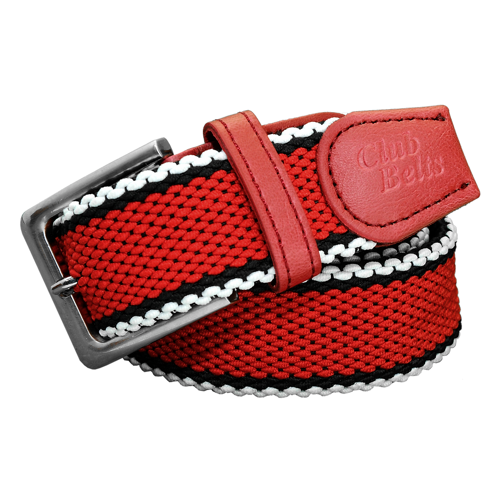 Red With Black & White Trim Superior Belt