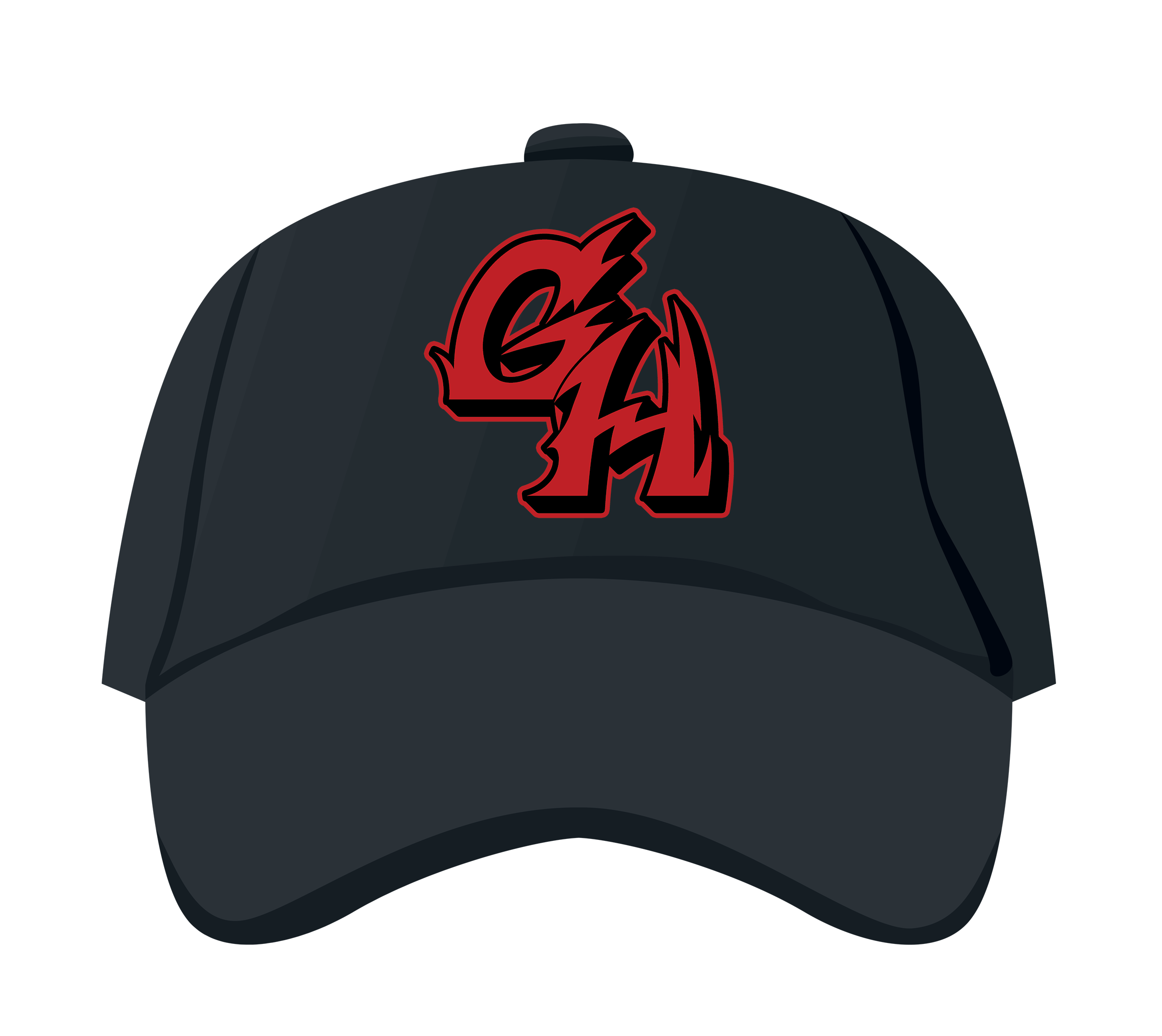 Grindhouse (GH - Red w/Black Outline) Logo Hat