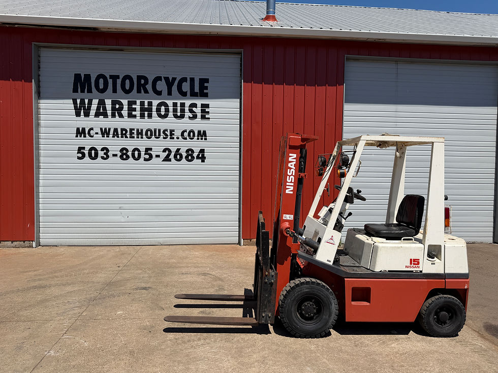 Thumbnail: Nissan 3500 LB Forklift - Gas engine - Hydraulic fork adjuster/ Side shift