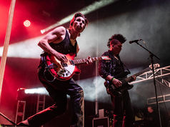 Marianas Trench performing to a sell-out audience at the 2025 edition of the annual Burt Block Party in Winnipeg.