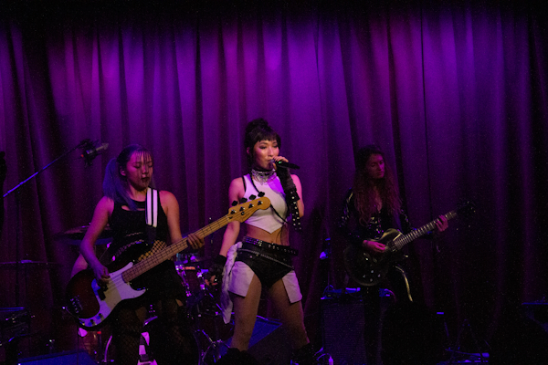 AZRA performing her at her EP release at The Hotel Cafe in Los Angeles on July 28, 2023.