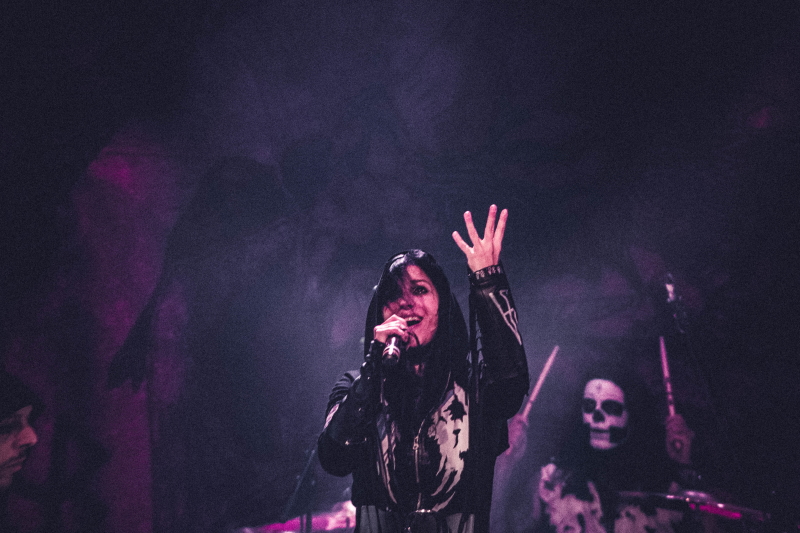 Gothic metal/alternative metal band Lacuna Coil performing at Winnipeg's Park Theatre.