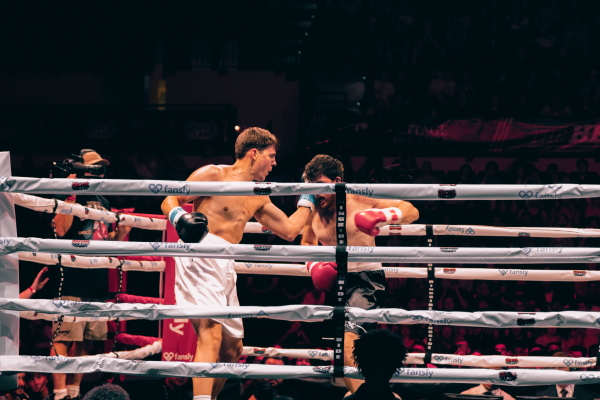 Influencers, creators, and youtubers boxing for charity at Yuengling Center in Florida as part of the Creator Clash event.