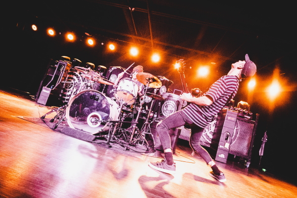 Post-hardcore band VRSTY making their presence known to the Fargo crowd at the TAK Music Venue.