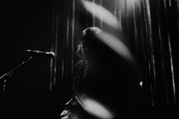 Patrick Droney performing at the infamous Winnipeg venue the Burton Cummings Theatre.