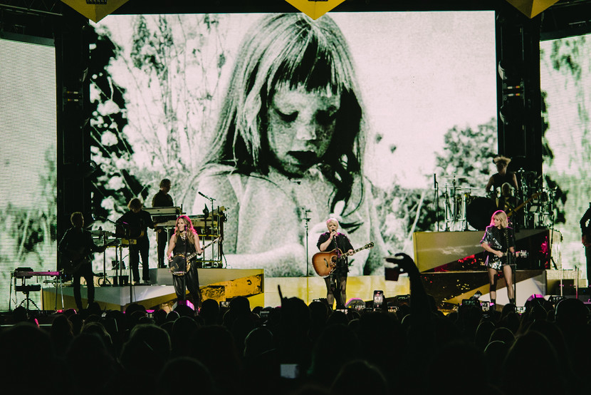 The Chicks live on stage in Winnipeg, MB on September 11, 2023 at the Canada Life Centre.