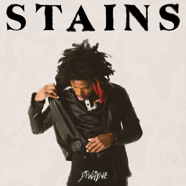 Album artwork for rising artist DE'WAYNE's debut album, STAINS.